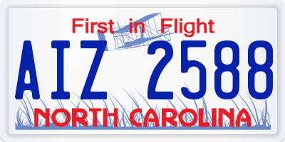 NC license plate AIZ2588