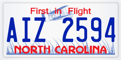 NC license plate AIZ2594