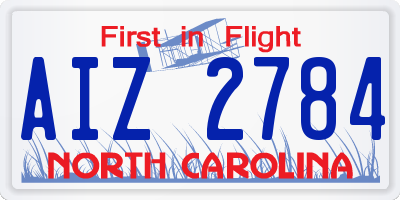 NC license plate AIZ2784