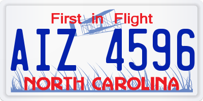 NC license plate AIZ4596