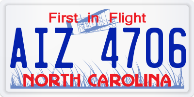 NC license plate AIZ4706
