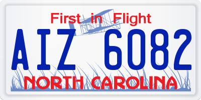 NC license plate AIZ6082
