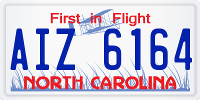 NC license plate AIZ6164