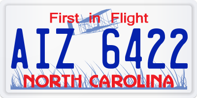 NC license plate AIZ6422