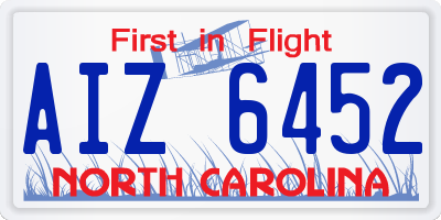 NC license plate AIZ6452