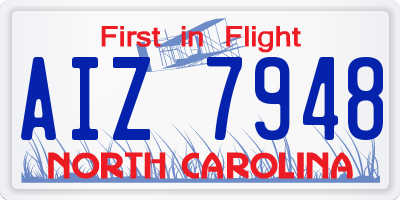 NC license plate AIZ7948