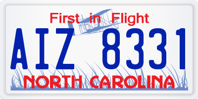 NC license plate AIZ8331