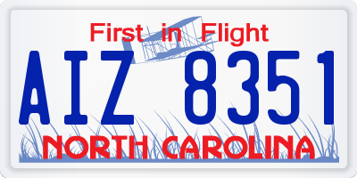 NC license plate AIZ8351