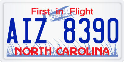 NC license plate AIZ8390