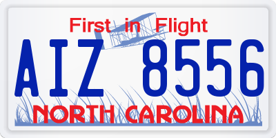 NC license plate AIZ8556