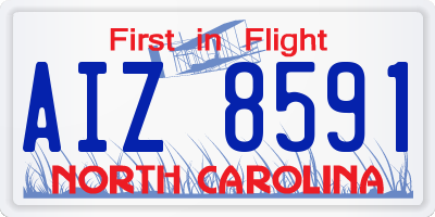 NC license plate AIZ8591