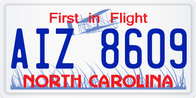 NC license plate AIZ8609