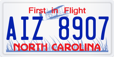 NC license plate AIZ8907