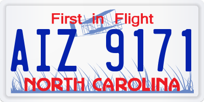 NC license plate AIZ9171