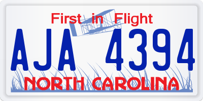 NC license plate AJA4394