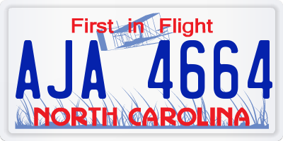 NC license plate AJA4664