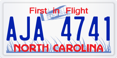 NC license plate AJA4741