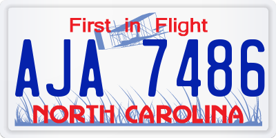 NC license plate AJA7486