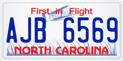NC license plate AJB6569