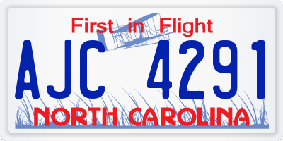 NC license plate AJC4291