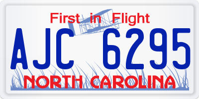NC license plate AJC6295