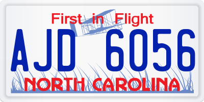 NC license plate AJD6056