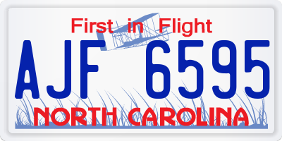NC license plate AJF6595