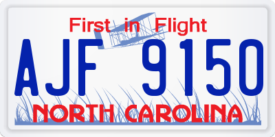 NC license plate AJF9150