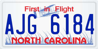 NC license plate AJG6184
