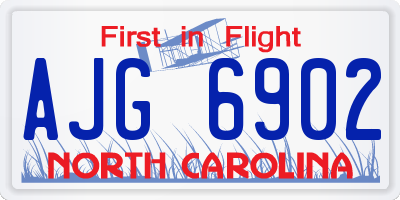 NC license plate AJG6902