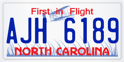 NC license plate AJH6189