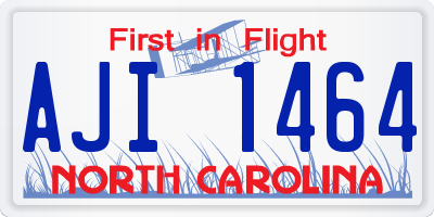 NC license plate AJI1464