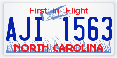 NC license plate AJI1563