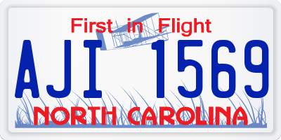 NC license plate AJI1569