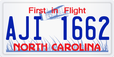 NC license plate AJI1662