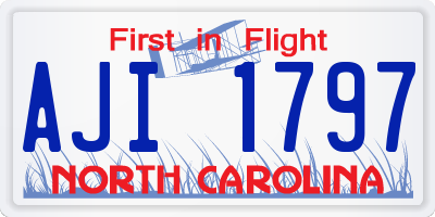 NC license plate AJI1797