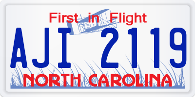 NC license plate AJI2119