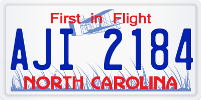 NC license plate AJI2184