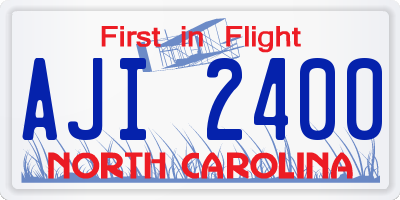 NC license plate AJI2400