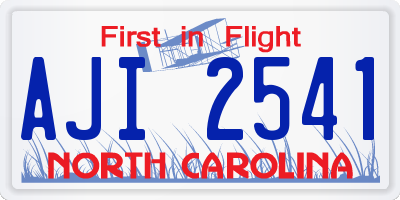 NC license plate AJI2541