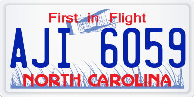 NC license plate AJI6059