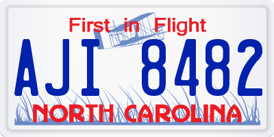 NC license plate AJI8482