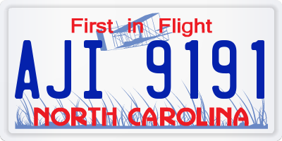 NC license plate AJI9191
