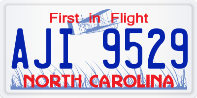 NC license plate AJI9529