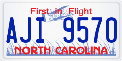 NC license plate AJI9570