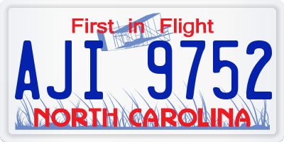 NC license plate AJI9752