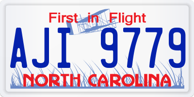 NC license plate AJI9779