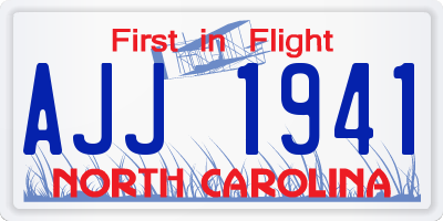 NC license plate AJJ1941