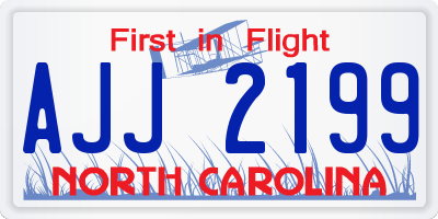 NC license plate AJJ2199