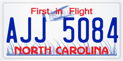 NC license plate AJJ5084